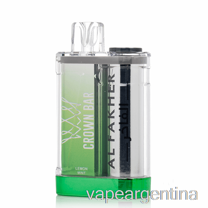 Al Fakher Crown Bar Crystal 9000 Vape Desechable Limón Menta Descartable